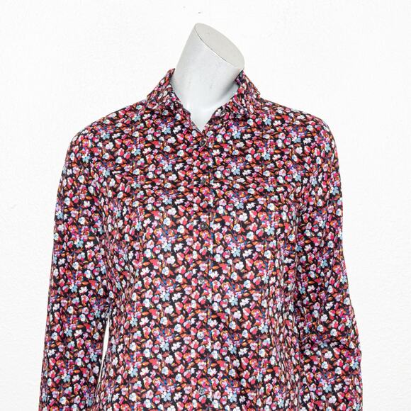 J.Crew Liberty Art Fabric Sarah Tie Neck Button up Shirt size 6 - Picture 7 of 9